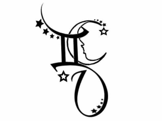 Близнецы знак зодиака эскиз