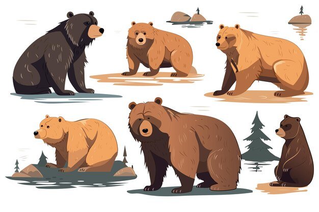 Медведь векторный