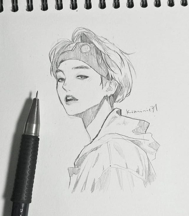BTS тэхён скетчи