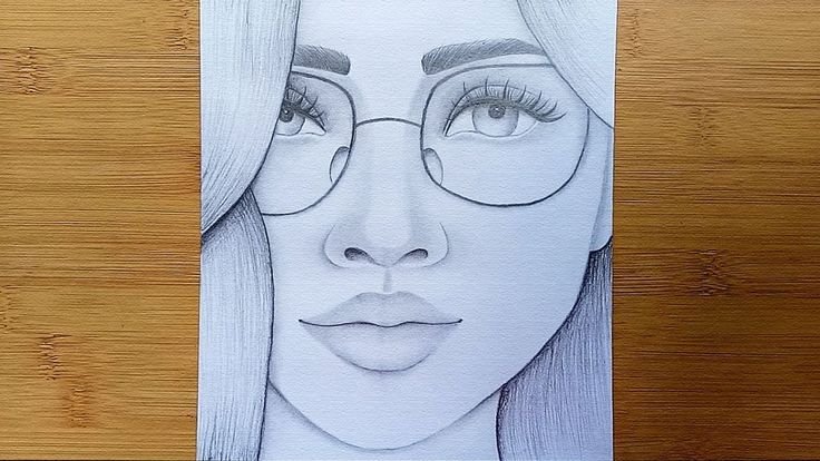 Рисунок девушки карандашом