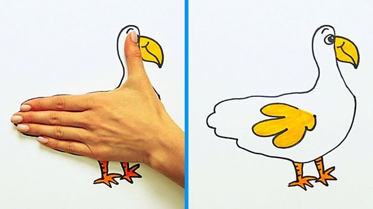 Рисование с помощью руки