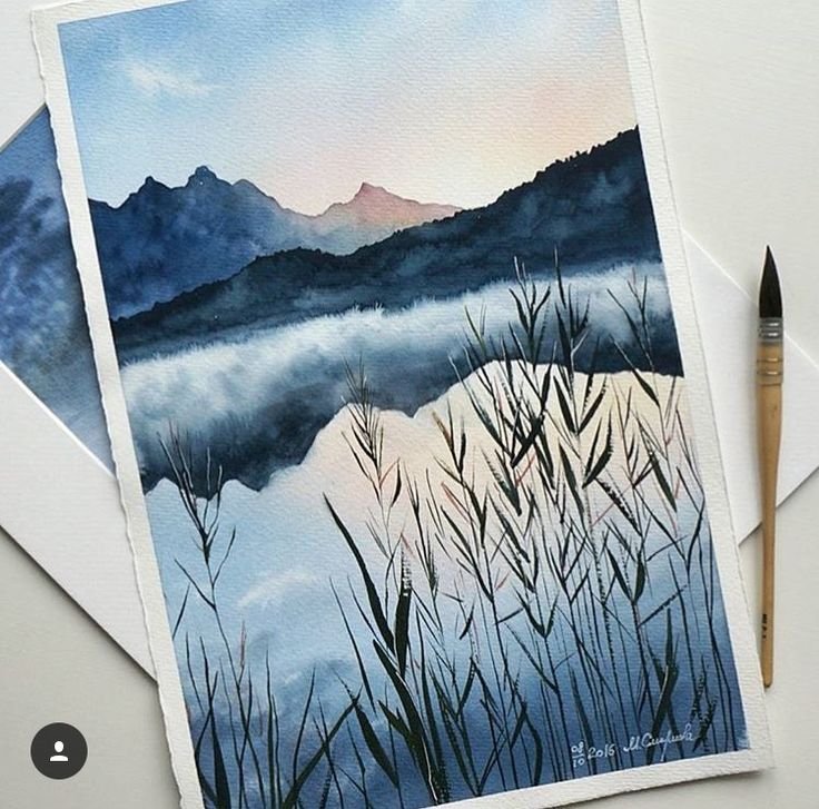 Пейзаж фломастерами