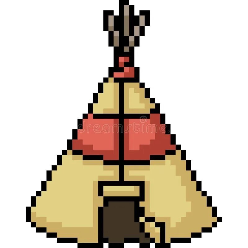 Пиксельная палатка без фона