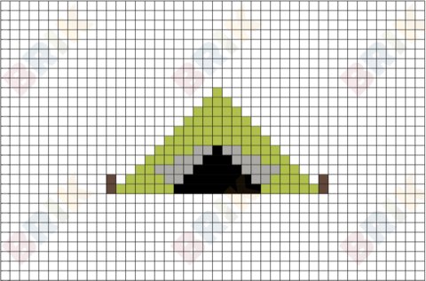 Палатка по клеточкам