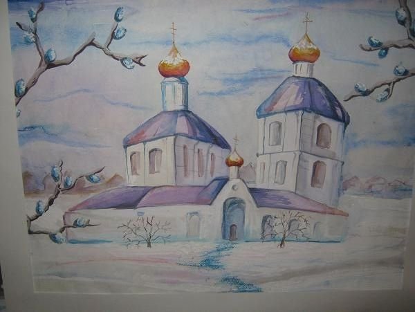 Православный храм рисунок
