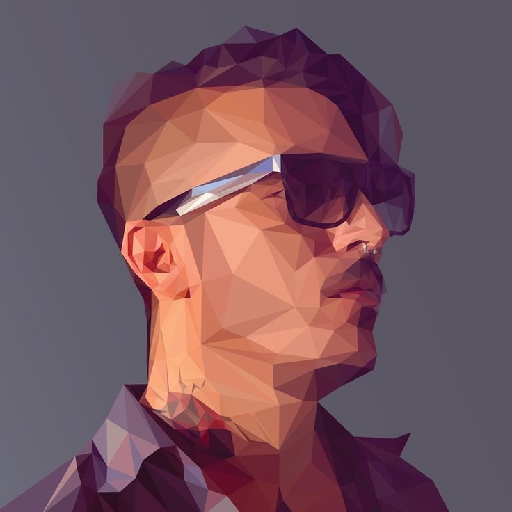 Low Poly полигональный портрет