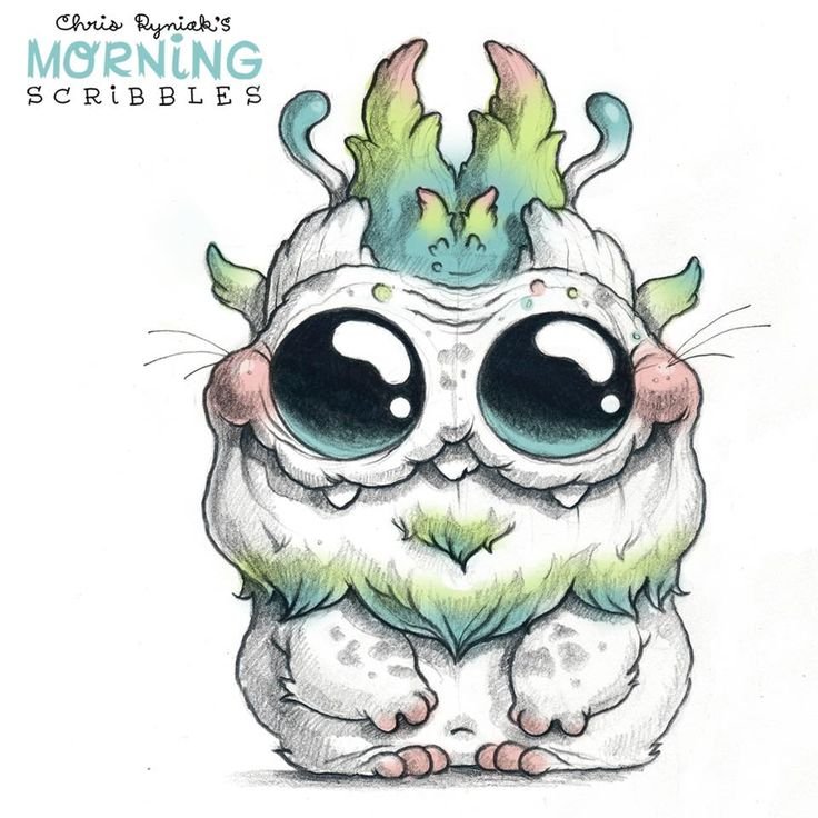 Morning Scribbles монстрики цветные