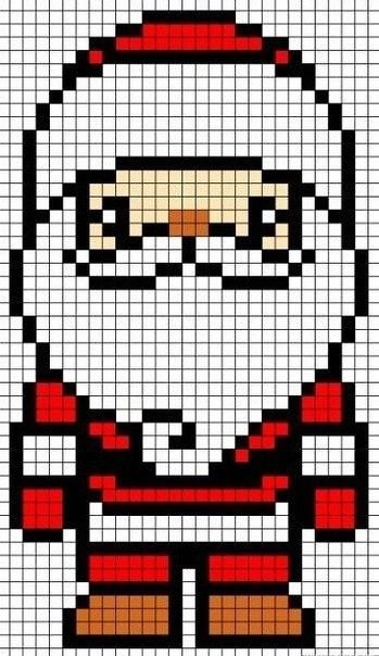 Новогодние картинки по клеточкам