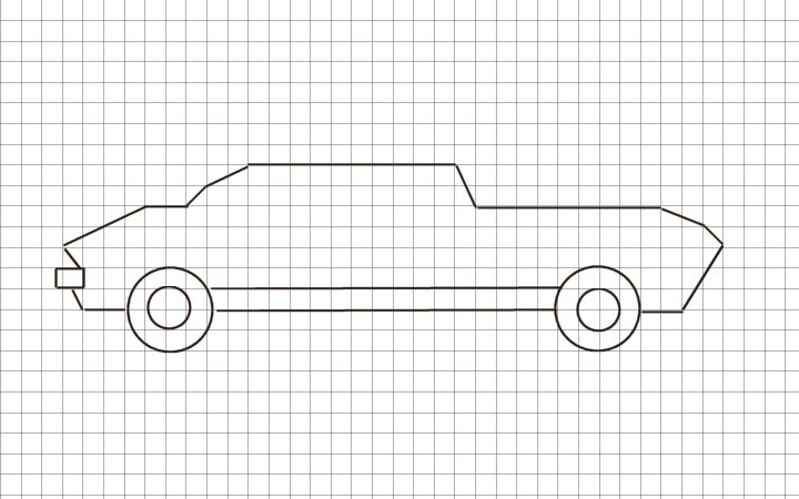 Рисовать по клеточкам машины