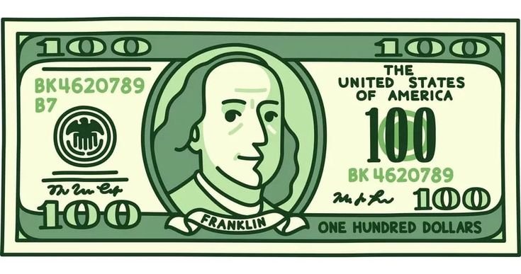Купюра 100 долларов вектор