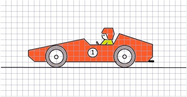 Рисунки по клеточкам машын