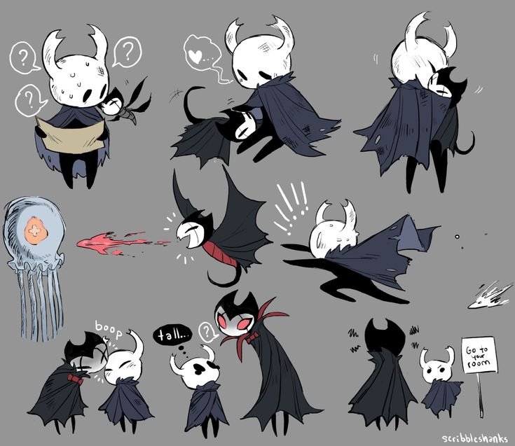 Hollow Knight Grimm child x little Ghost