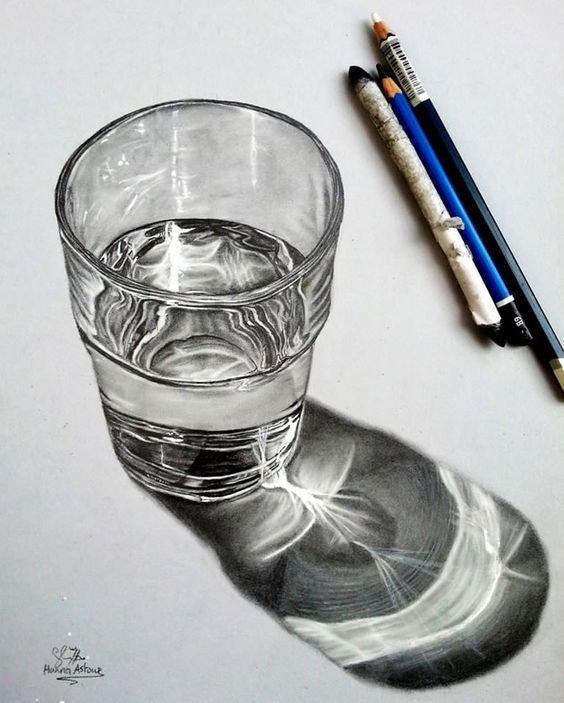 Трехмерные рисунки карандашом