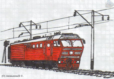 Электровоз рисунок