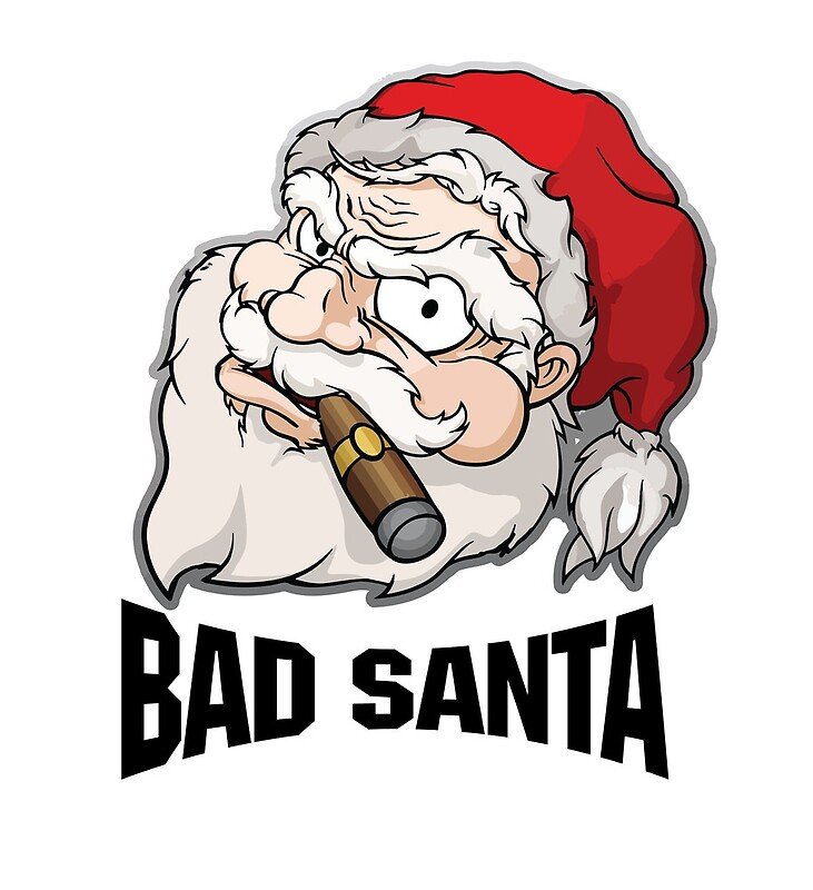 Наклейка новый год Bad Santa