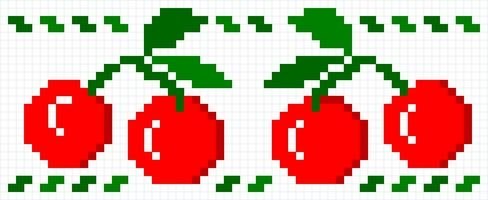 Жаккард Вишенки