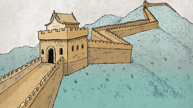 Великая китайская стена рисунок
