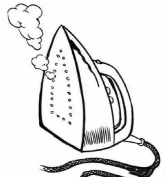 Утюг раскраска для детей