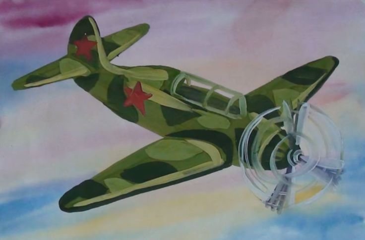 Военный самолет рисунок