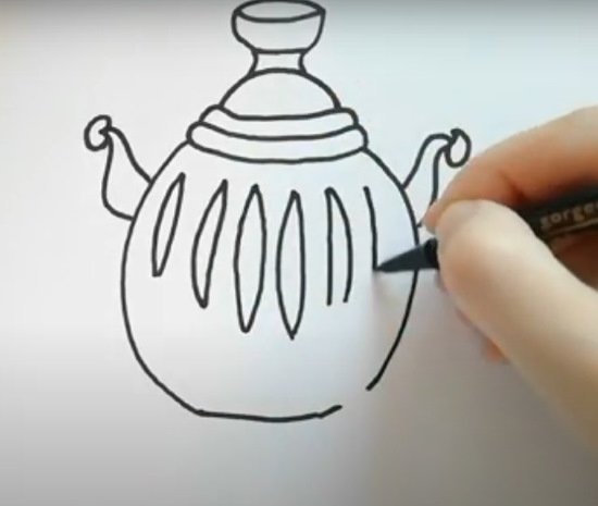 Самовар картинки для срисовки