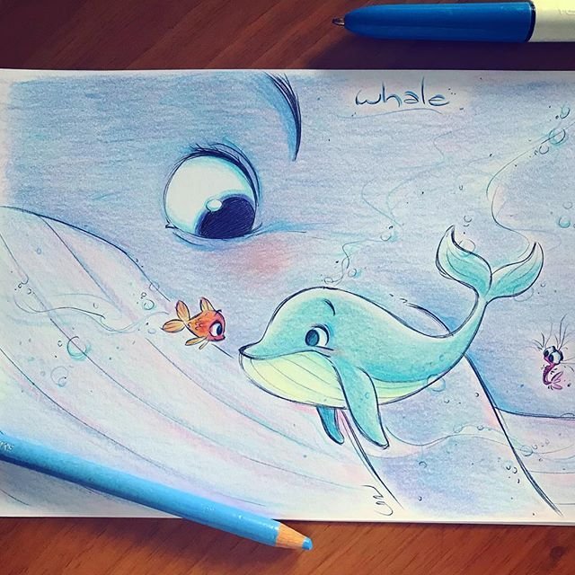Рисование кита