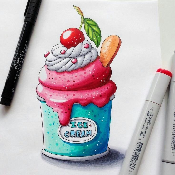 Рисунки маркерами