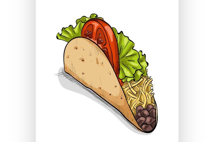 Шаурма нарисованная