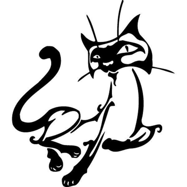 Кошки для вышивки черно-белые