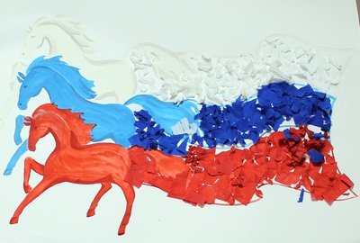 Аппликация ко Дню России