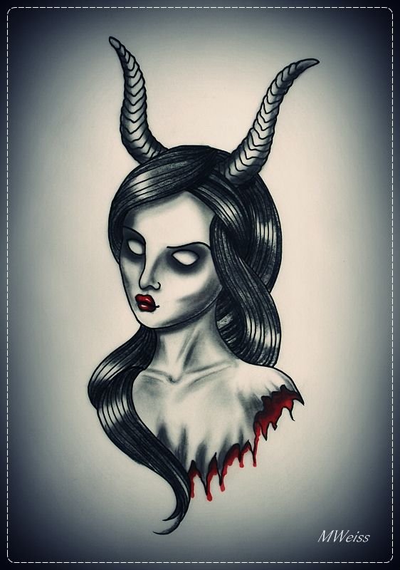 Дьяволица рисунок