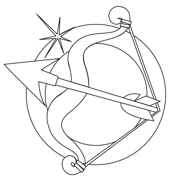 Стрелец знак зодиака рисунок карандашом