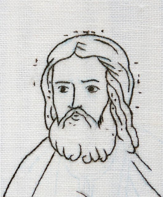 Прорись иконы Серафима Саровского