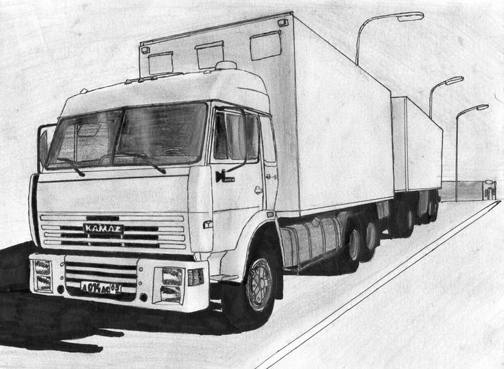 КАМАЗ 54115 рисунок