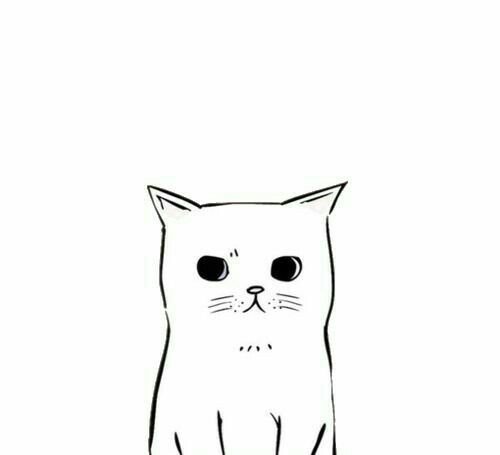 Рисунки для срисовки котики легкие