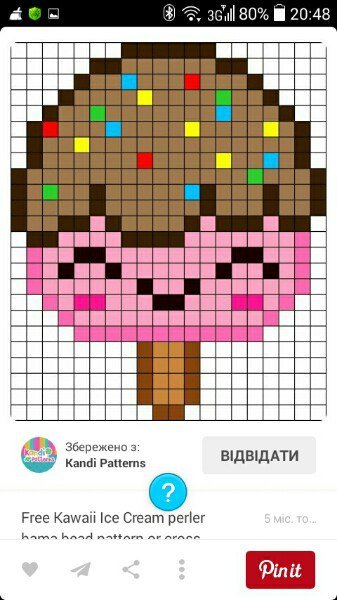 Рисунки по клеточкам мороженое