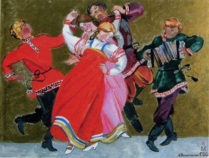 Камаринская Чайковский рисунок