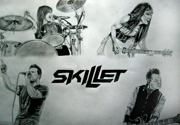 Рисунки карандашом Skillet