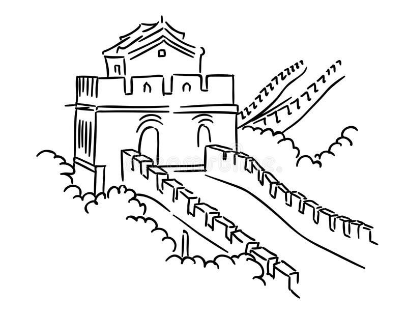 Великая китайская стена рисунок