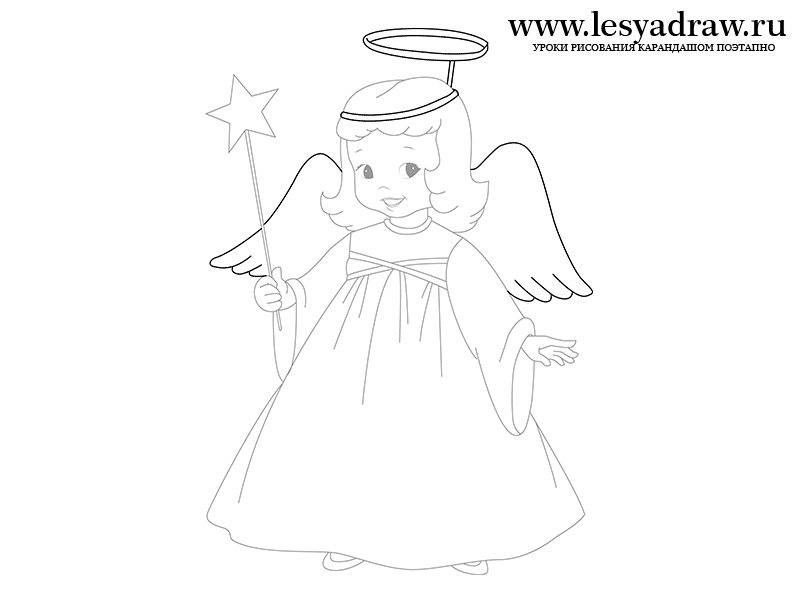 Рисунок ангела для детей