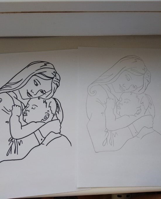 Рисунок мамы карандашом для срисовки