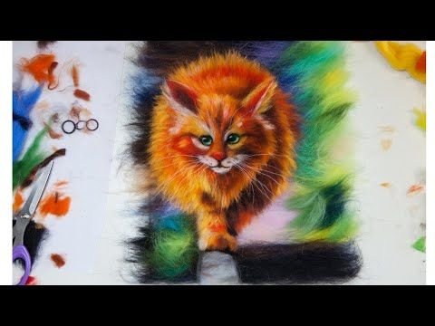 Кот акрилом