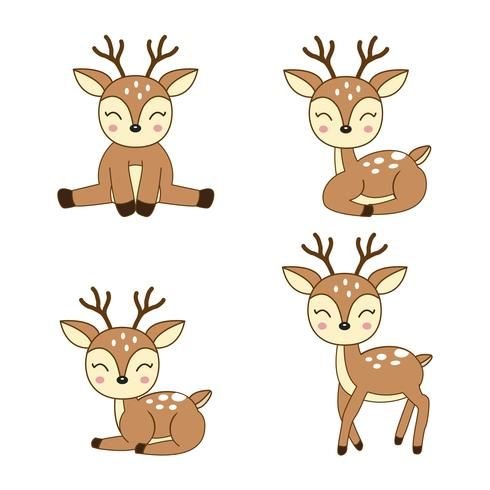 Новогодний Олененок рисунок