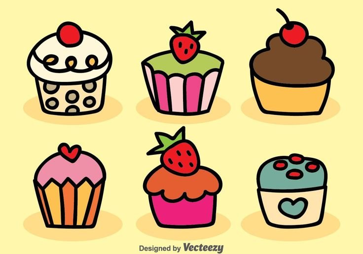 Кексики рисунок для детей