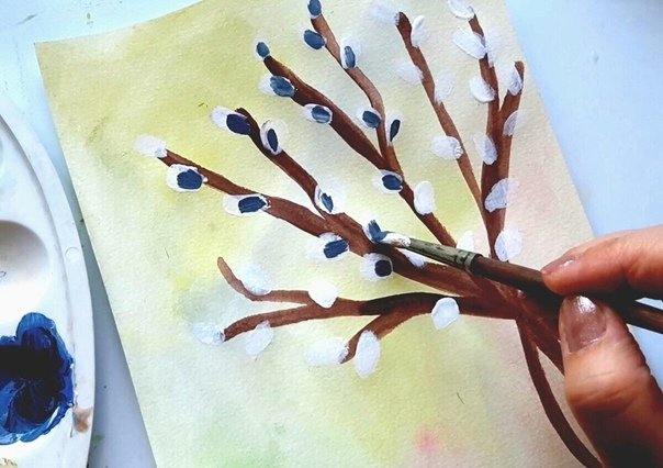 Рисование вербы