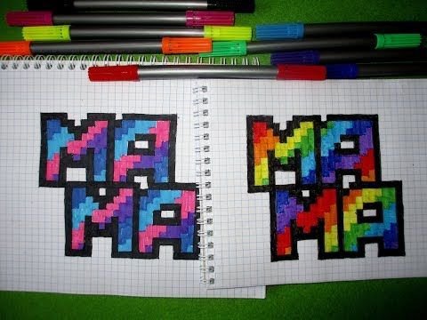 Рисование по клеткам фломастером