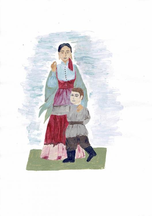 Рисунок матери казачки