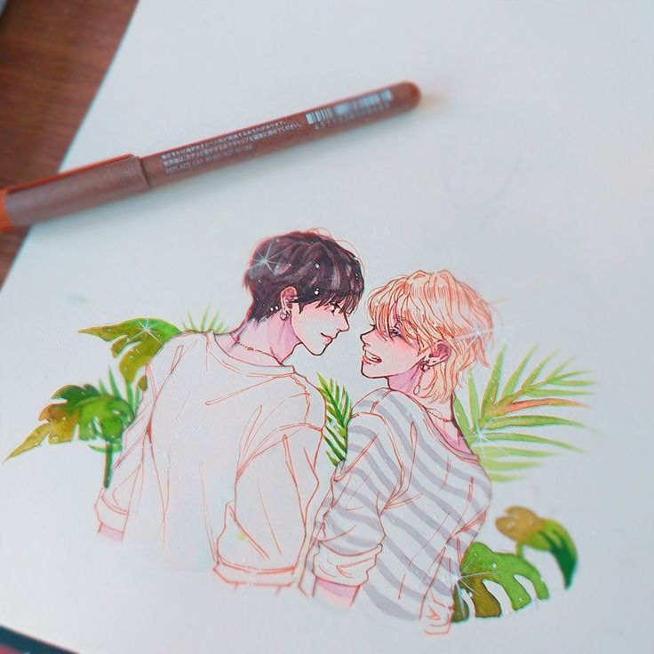 Taekook drawing