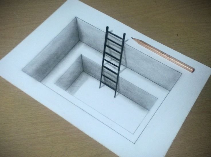 3d лестница рисунок