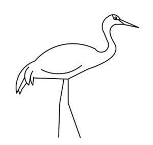 Журавль рисунок