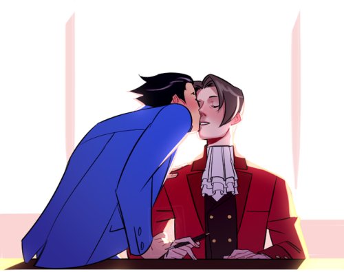 Phoenix Wright and Miles Edgeworth